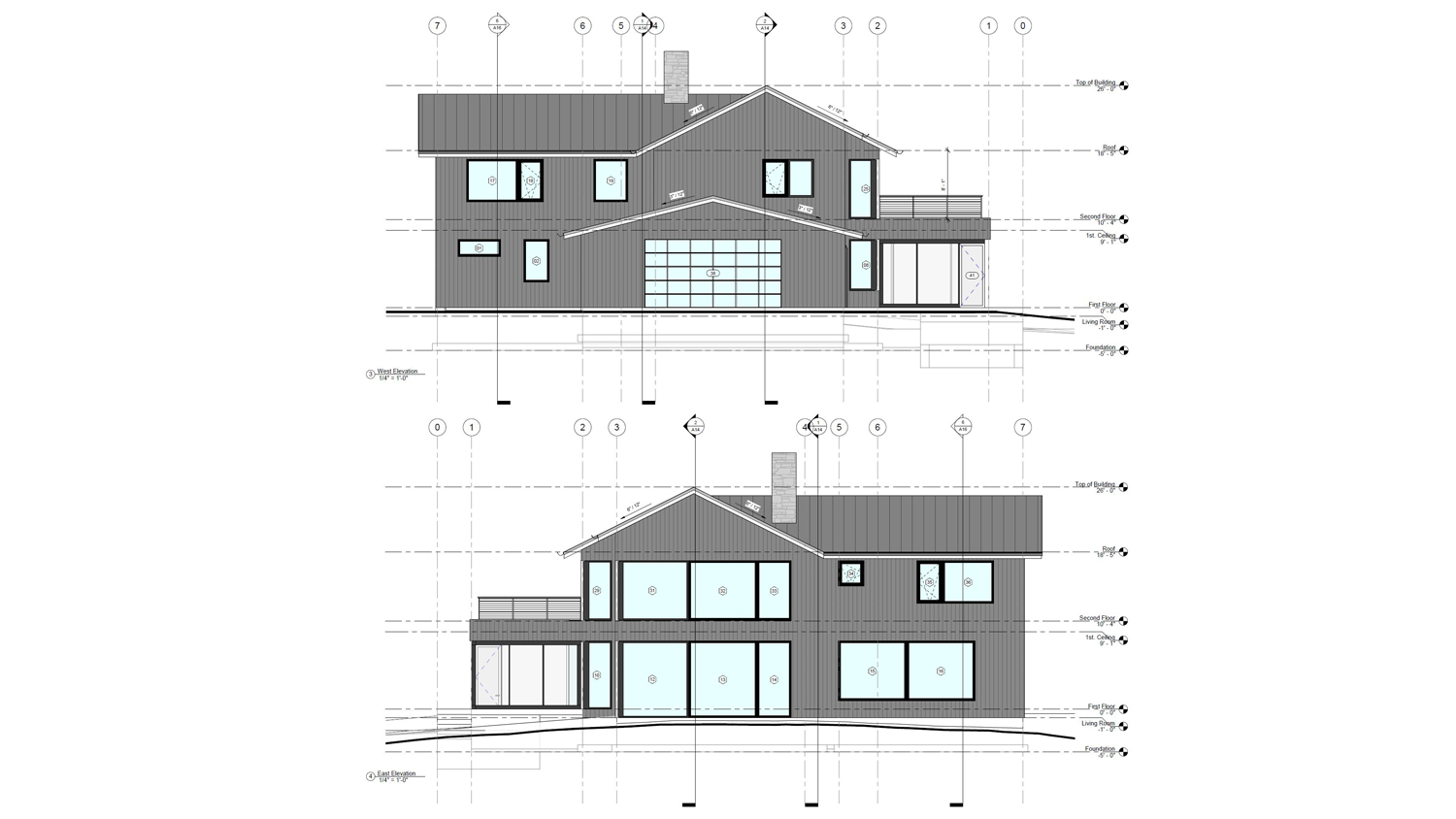 East West Elevations