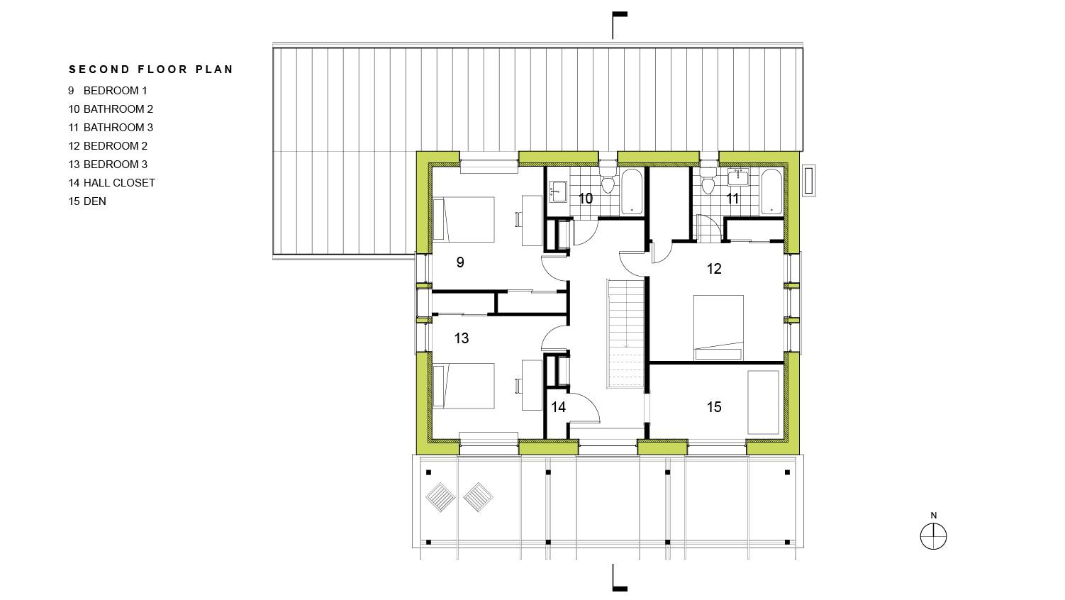 Scranton Passive House Second Floor Plan